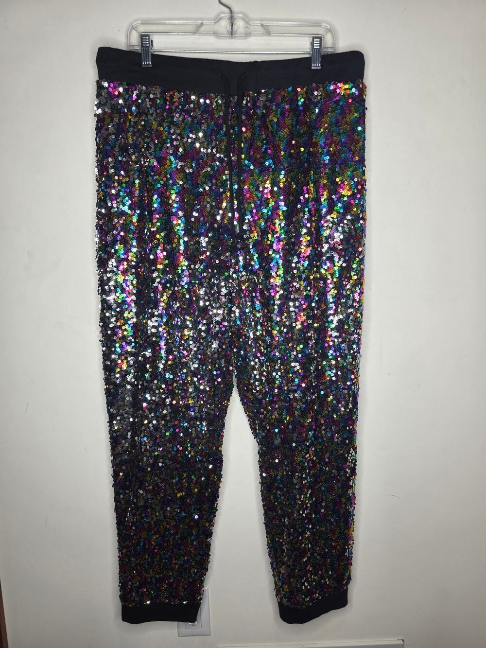 New York & Co rainbow sequin sparkle jogger pants - XL